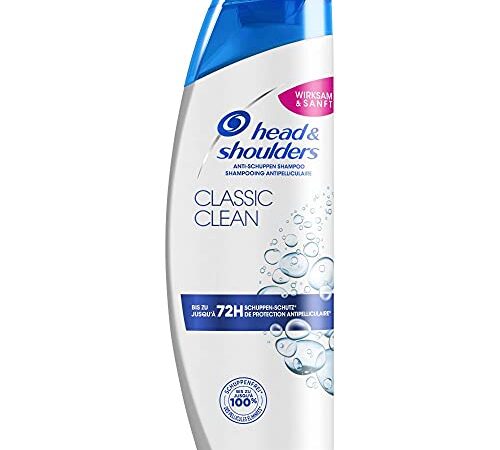 Head & Shoulders Classic Clean Anti Schuppen Shampoo, Bei Fettigem Haar, Shampoo gegen Schuppen, 72 Stunden Schutz Vor Schuppen, Juckreiz Und Trockenheit, 500ml