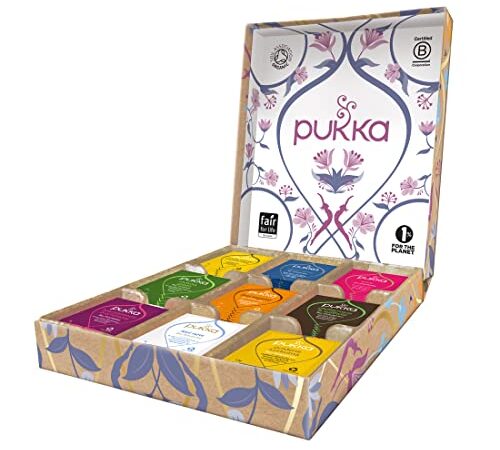 Pukka Lieblingstee Selection Geschenk Box, Kollektion ausgewählter Bio-Kräutertees (1 Box, 45 Bio-Teebeutel) 75 g, 45 Stück