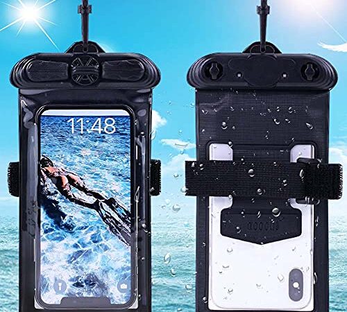 Vaxson Hülle, kompatibel mit LEMORRY LG G7 ThinQ G710EM, Schwarz wasserdichte Tasche Handyhülle Waterproof Case [Nicht Displayschutzfolie Schutzfolie ]