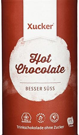 Xucker Trink-Schokolade mit Xylit aus Frankreich - 800 g Packung - Hot Chocolate ohne Zucker - kalorien- und kohlenhydrat-bewusste Ernährung - vegan und glutenfrei