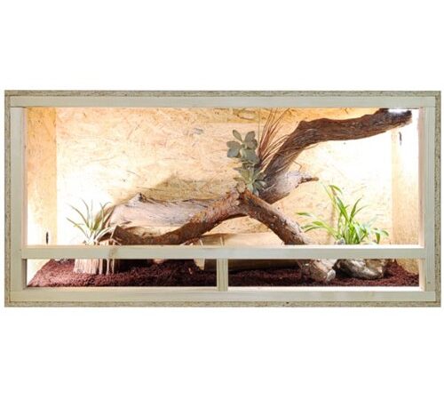 REPITERRA Terrarium für Reptilien & Amphibien, Holzterrarium mit Seitenbelüftung 120x60x60 cm