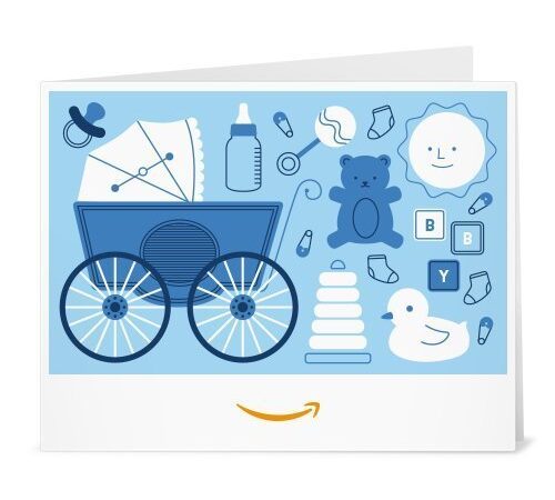 Amazon.de Gutschein zum Drucken (Baby Icons (hellblau))
