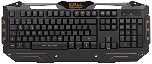 R4MPAGE RP-10100 Professionelle Mechanische USB Gaming Tastatur - 105 Tasten Mechanical Keyboard - mit RGB LED-Hintergrundbeleuchtung