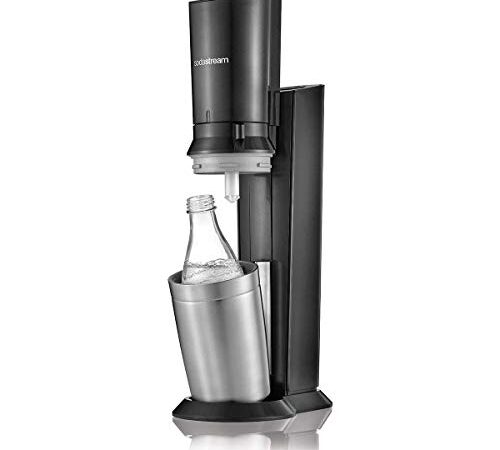 SodaStream Wassersprudler Crystal 1.0 (mit 1 x CO2-Zylinder 60L und 1 x 0,6L Glaskaraffe) Modell 2016