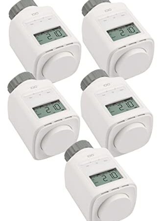 5 Stück IOIO Elektronisches Heizungsthermostat HT 2000/23 der Neue Thermostat Heizung programmierbar - Heizkörper Heizungsregler mit Zeitschaltuhr - Heizkörperthermostat