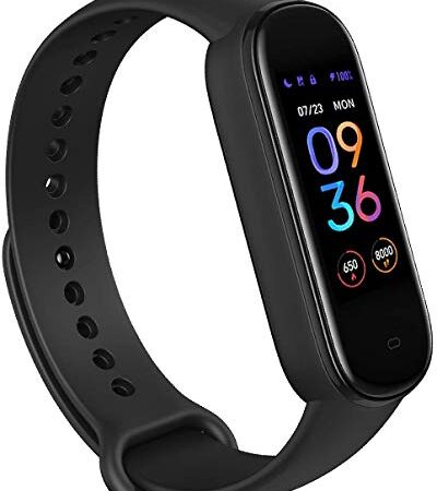 Amazfit Smartwatch Band 5 Fitness Tracker mit integrierter Alexa, 15 Tagen Akkulaufzeit, Blutsauerstoff, Herzfrequenz, Schlafüberwachung, Digitale uhr für Sport