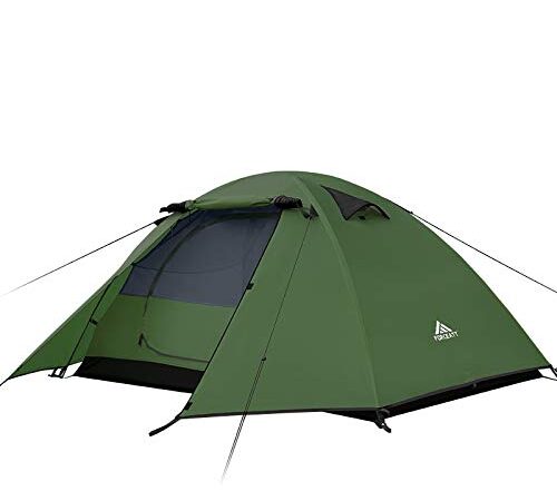 Forceatt Zelt 2 Personen Camping Wasserdicht 3-4 Saison,Ultraleicht Zelte Mit Kleinem Packmaß, Kuppelzelt Sofortiges Aufstellen Für Trekking, Outdoor, Festival