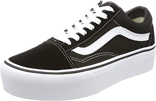 Vans Damen Old Skool Platform Sneaker, Schwarz Black White Y28, 40 EU