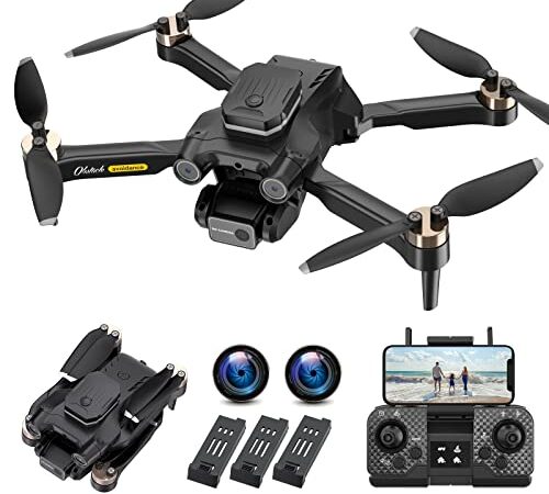 Drohne mit Kamera 4K HD drone für Anfänger GPS faltbare RC Quadcopter, 5G WiFi FPV Übertragung mit 60 Mins Flugzeit, Bürstenloser Motor, Automatische Rückkehr, Flip Mode, für Anfänger und Erwachsene