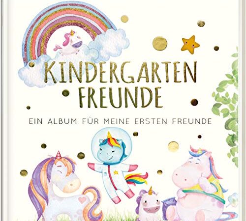 Kindergartenfreunde - EINHORN: ein Album für meine ersten Freunde (Freundebuch Kindergarten 3 Jahre) PAPERISH®