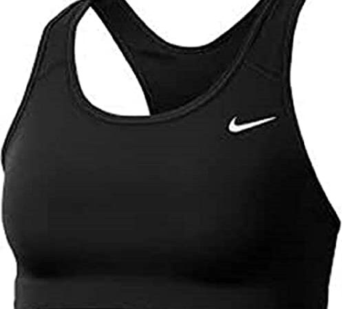 Nike Damen Nike Med Non Pad Sports Bra, Black/White, M EU