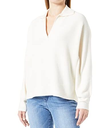 TOM TAILOR Damen Polo Pullover 1032621, 28130 - Soft Buttercream, S