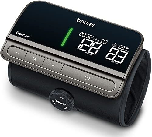 Beurer BM 81 easyLock Oberarm-Blutdruckmessgerät, mit innovativer Manschette ohne Schläuche oder Kabel, sanfter Druckaufbau & schnelle Messzeit, Medizinprodukt mit App-Anbindung