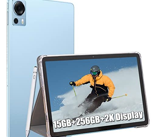 DOOGEE T20 Tablet, 15GB RAM + 256GB ROM (TF 1TB) Octa-Core, Akku 8300mAh, 10.4 2K Vollbildanzeige Pollici, Dual 4G LTE/SIM, Kamera 16MP+8MP, Android 12, GPS Gesichts-ID OTG Blau