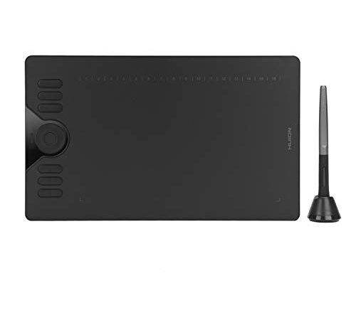 HUION HS610 Batterieloses Grafiktablett, 8192 Stufen, 5080LPI mit ±60° Neigungsfunktion unterstützt Windows/MacOS/Android