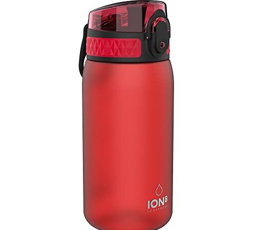 ion8 Auslaufsichere Kinder Trinkflasche, BPA-frei, Rot, 350ml