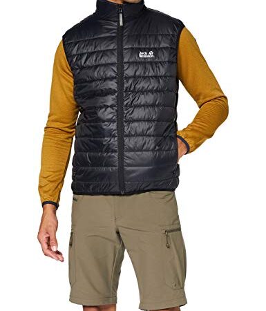 Jack Wolfskin Herren JWP VEST M Winddichte Steppweste, Black, XL