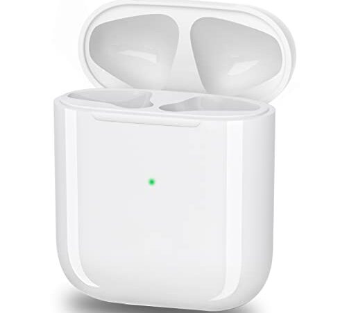 Kabelloses Ladecase für AirPods 1 und 2 Generation, AirPods Wireless Charging Case Replacement mit Bluetooth Synchronisationstaste,air pod Ersatz Ladecase mit Eingebautem 450mAh Akku