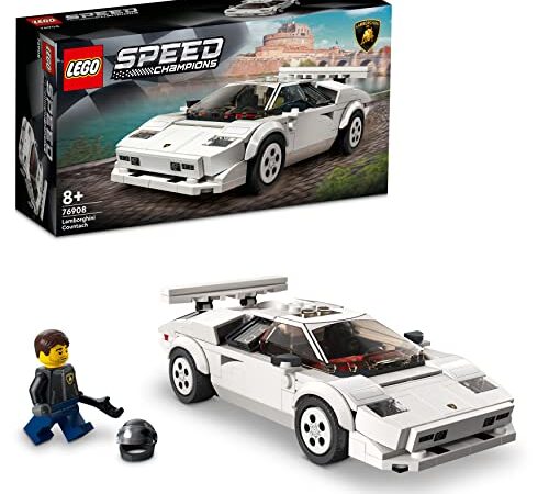 LEGO 76908 Speed Champions Lamborghini Countach Bausatz für Modellauto, Spielzeug-Auto, Rennwagen für Kinder ab 8 Jahre, 2022 Kollektion