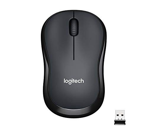 Logitech M220 SILENT Kabellose Maus, 2,4 GHz mit USB-Empfänger, 1000 DPI Optical Tracking, 18 Monate Batterielaufzeit, Für Links- & Rechtshänder, Kompatibel mit PC, Mac, Laptop - Grau