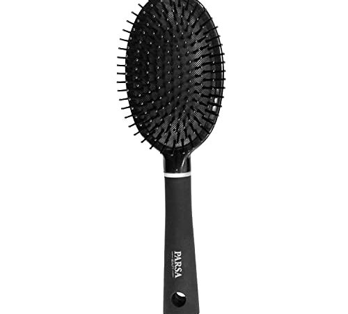 PARSA Beauty Trend Line Haarbürste oval (Schwarz) mit Kunststoffpins – Allround Bürste Haare für das tägliche Haarstyling – Haarbürste ohne Ziepen
