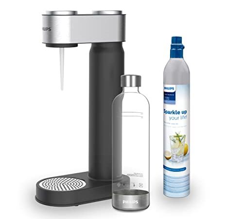 Philips Water ADD4902BK/10 GoZero Wassersprudler, plastik, 1 Liter, Schwarz