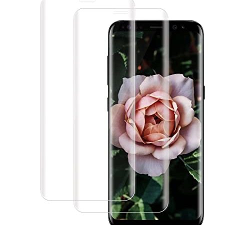 REROXE Schutzfolie für Panzerglas für Samsung Galaxy S8, 2 Stück 9H Härte S8 Schutzglas, 3D Transparent Full Cover, Schutz vor Kratzer, Blasenfrei, Anti-Öl, Sensitive Touch, S8 Displayschutzfolie