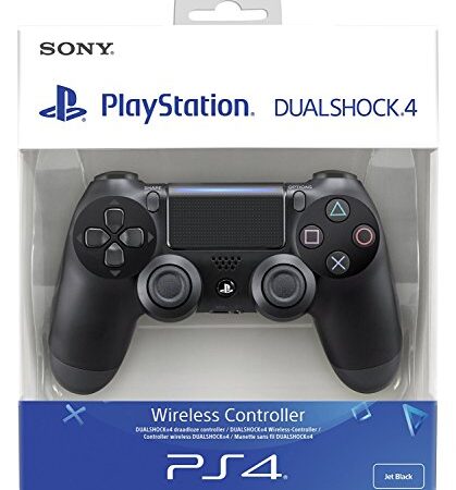 Sony Dualshock 4 Gamepad Playstation 4, Schwarz – Zubehör für Videospiele (Gamepad Playstation 4, Digital, D-pad, kabelgebunden/kabellos, Bluetooth/USB)